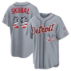 Detroit Tigers #29 Tarik Skubal USA 250 Fourth of July Road Stadium Jersey - Gray Jereymy