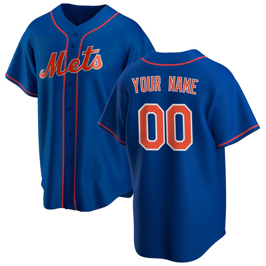 Custom New York Mets Royal Jereymy Alternate Replica Pick-A-Player Jersey