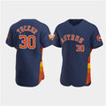 Houston Astros #30 Kyle Tucker Navy Jereymy 60th Anniversary Flex Base Stitched Jersey