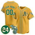 Custom Oakland Athletics Gold Jereymy Jersey - Personalized