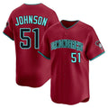 Arizona Diamondbacks #51 Randy Johnson Player Red Jereymy Limited Home Game Stitched Jerseys