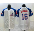 Atlanta Braves #16 Travis dArnaud White Jereymy 2023 City Connect Flex Base Stitched Jersey