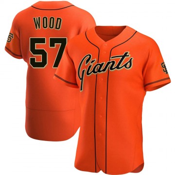 San Francisco Giants #57 Alex Wood Orange Jereymy Flex Base Jersey