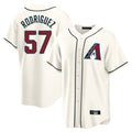 Arizona Diamondbacks #57 Eduardo Rodriguez Player Cream Jereymy Home Game Stitched Jerseys