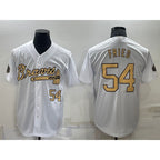 Atlanta Braves #54 Max Fried Number White Jereymy 2022 All Star Stitched Cool Base Jersey