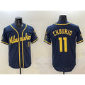 Milwaukee Brewers #11 Jackson Chourio White Jereymy 2024 Alternate Limited Stitched Jersey