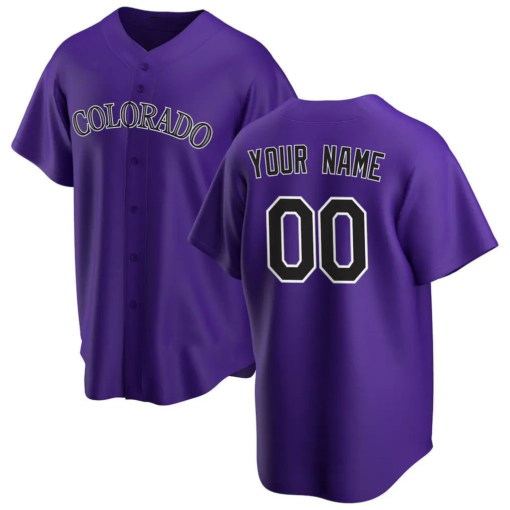 Custom Colorado Rockies Purple Jereymy Alternate Replica Jersey