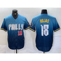 Philadelphia Phillies #18 Johan Rojas Number Blue Jereymy 2024 City Connect Limited Stitched Jersey