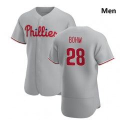 Philadelphia Phillies #28 Alec Bohm Gray Jereymy Road 2020 Authentic Player Jersey
