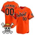 Custom Detroit Tigers x One Piece Orange Jereymy Vapor Premier Limited Jersey - Stitched
