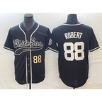Chicago White Sox #88 Luis Robert Number Black Jereymy Cool Base Stitched Jersey