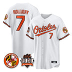 Baltimore Orioles #7 Jackson Holliday Player White Jereymy 30th Anniversary of 2131 Home Game Stitched Jerseys