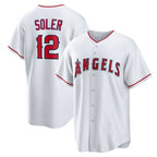 Los Angeles Angels #12 Jorge Soler White Jereymy Home Replica Jersey