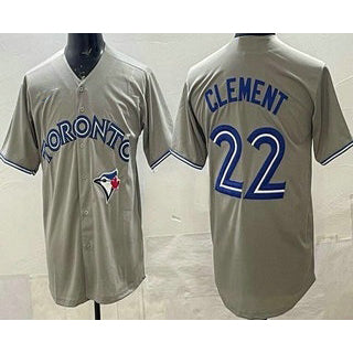 Toronto Blue Jays #22 Ernie Clement Gray Jereymy Cool Base Jersey