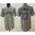 Toronto Blue Jays #22 Ernie Clement Gray Jereymy Cool Base Jersey