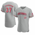Cincinnati Reds #37 Tyler Stephenson Grey Jereymy Stitched Flex Base Jersey