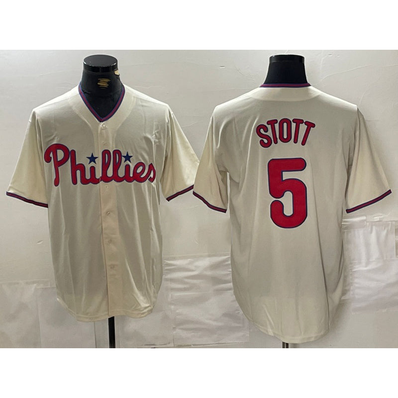 Philadelphia Phillies #5 Bryson Stott Cream Jereymy Cool Base Jersey