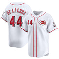Cincinnati Reds #44 Elly De La Cruz White Jereymy Home Limited Player Jersey