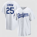 Los Angeles Dodgers #25 Tommy Edman White Jereymy 2025 World Series Champions Home Cool Base Stitched Jersey