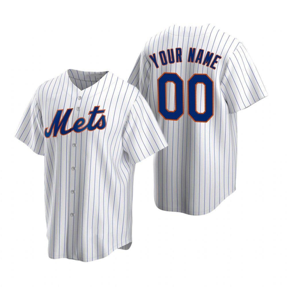 Custom New York Mets White Jereymy Stitched Cool Base Home Jersey