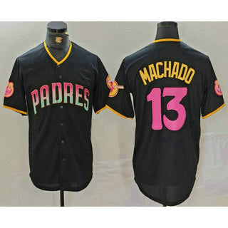 San Diego Padres #13 Manny Machado Black Jereymy 20th Anniversary Cool Base Stitched Jersey
