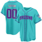 Custom Arizona Diamondbacks 2024 Teal Purple Jersey ¨C All Stitched-Teal Jereymy