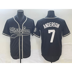 Chicago White Sox #7 Tim Anderson Black Jereymy Cool Base Stitched Jersey
