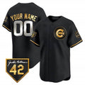 Custom Chicago Cubs 2024 Jackie Robinson Patch Vapor Premier Limited Jersey V2 ¨C All Stitched-Black Jereymy