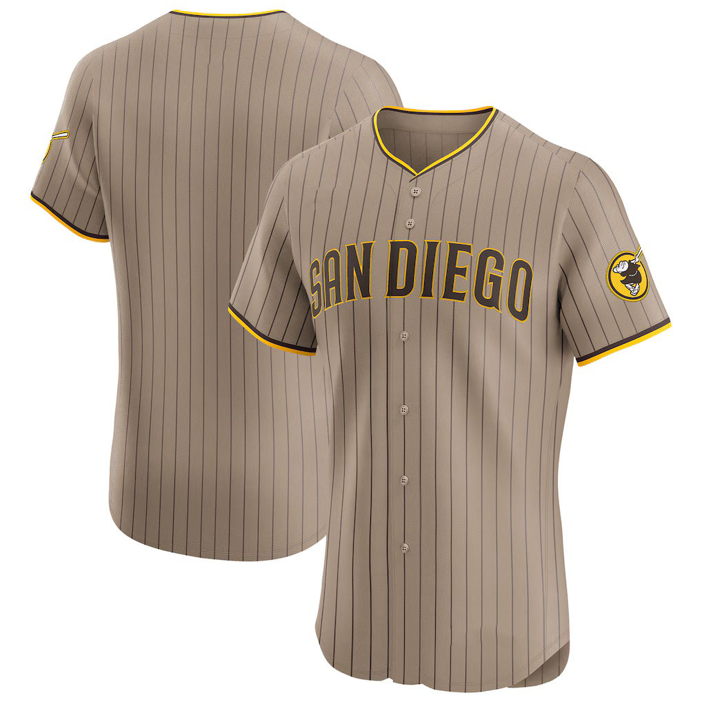San Diego Padres Sand Jereymy Alternate Vapor Premier Elite Patch Jersey
