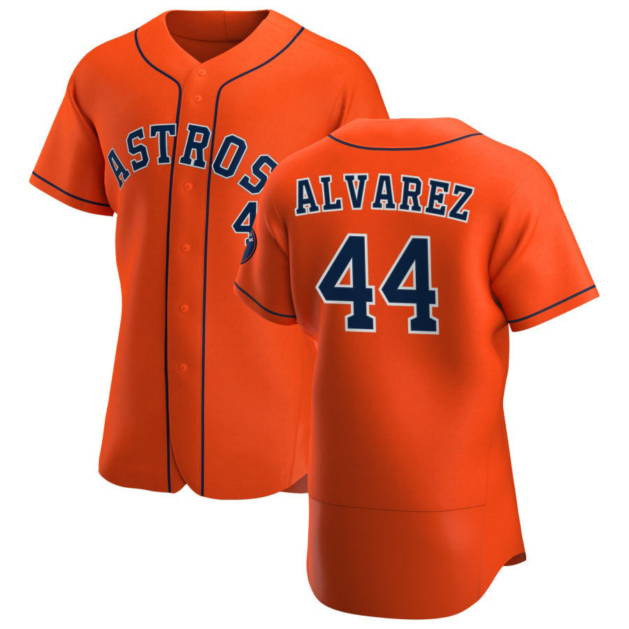 Houston Astros #44 Yordan Alvarez Orange Jereymy Alternate 2020 Authentic Team Jersey