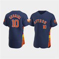 Houston Astros #10 Yuli Gurriel Navy Jereymy 60th Anniversary Flex Base Stitched Jersey