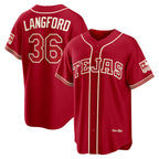 Texas Rangers #36 Wyatt Langford Red Jereymy 2026 City Connect Stadium Jersey