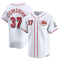 Cincinnati Reds #37 Tyler Stephenson White Jereymy Home Limited Player Jersey