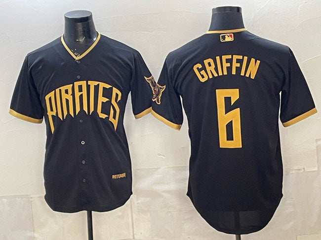 Pittsburgh Pirates #6 Konnor Griffin Black Jereymy 2026 City Connect Stadium Stitched Jersey