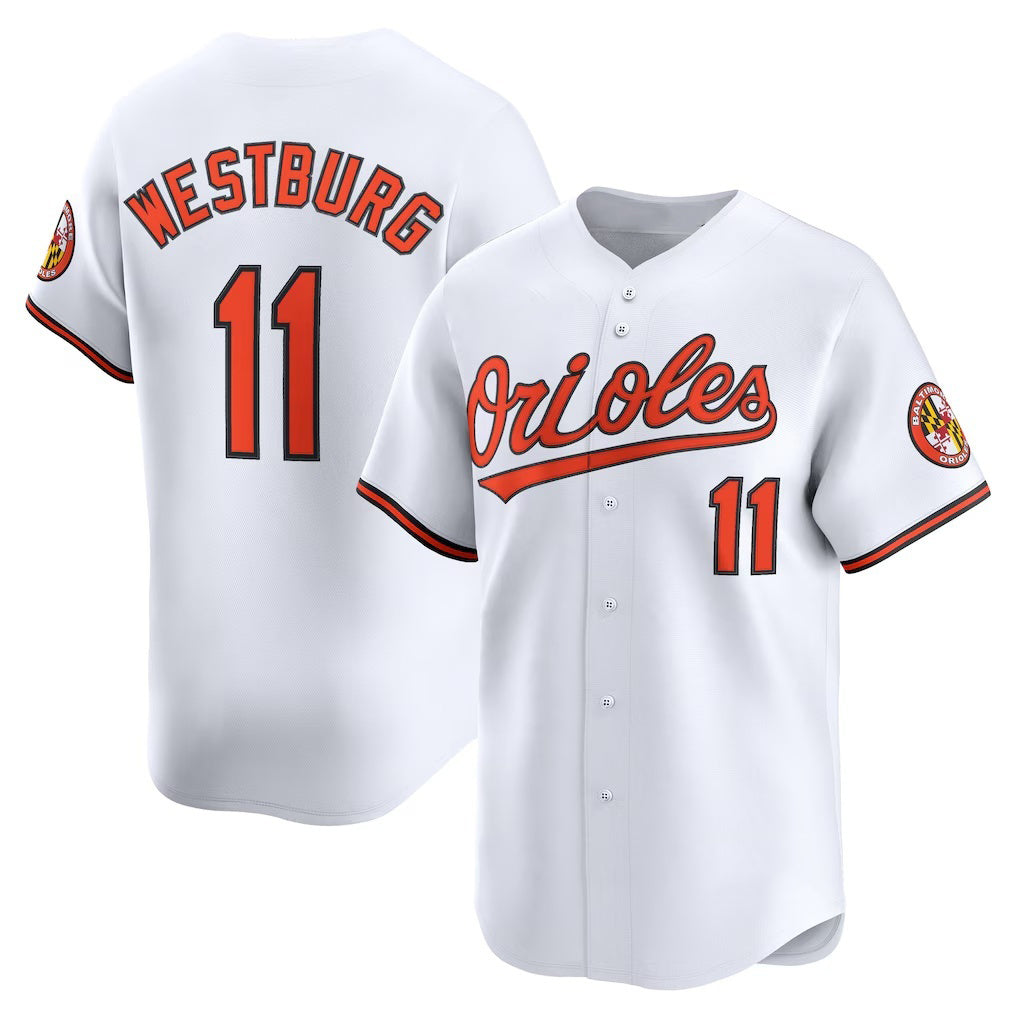 Baltimore Orioles #11 Jordan Westburg White Jereymy Home Limited Player Jersey