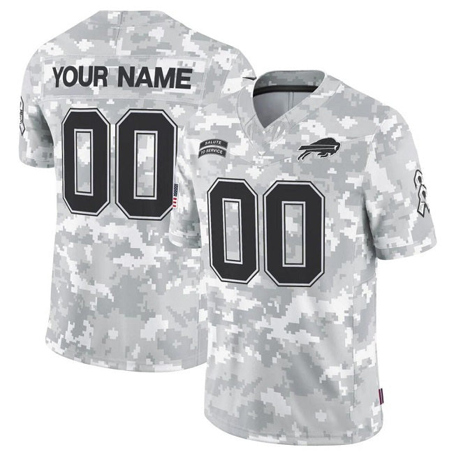 Custom B.Bills Active Player 2024 F.U.S.E Arctic Camo Jereymy Salute To Service Limited Stitched Jersey