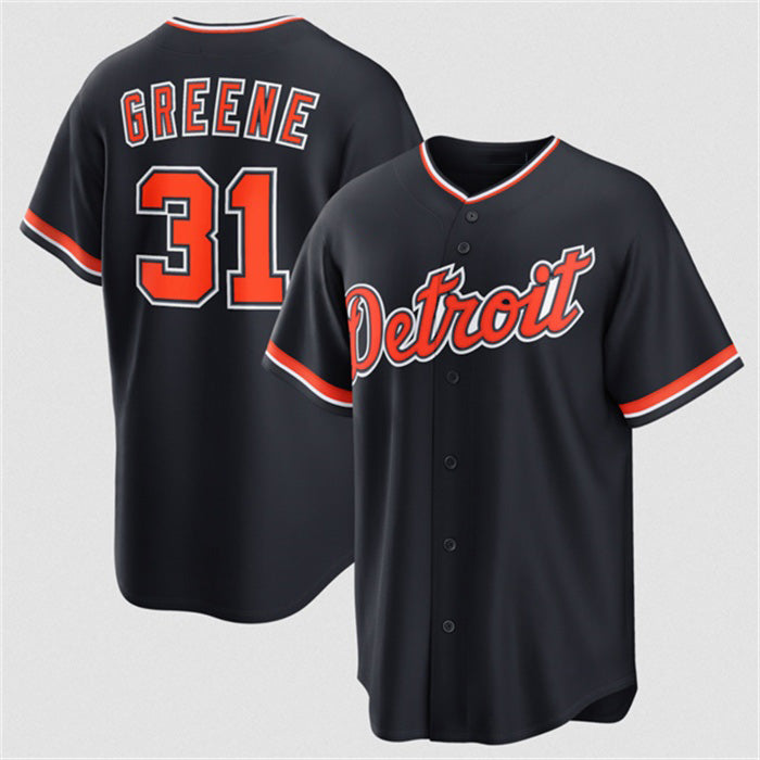 Detroit Tigers #31 Riley Greene Navy Jereymy Alternate Stitched Jersey