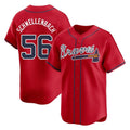 Atlanta Braves #56 Spencer Schwellenbach Player Red Jereymy Limited Home Game Stitched Jerseys