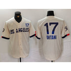Los Angeles Dodgers #17 Shohei Ohtani Cream Jereymy 2024 City Connect Limited Jersey