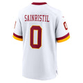W.Commanders #0 Mike Sainristil White Jereymy Game Jersey