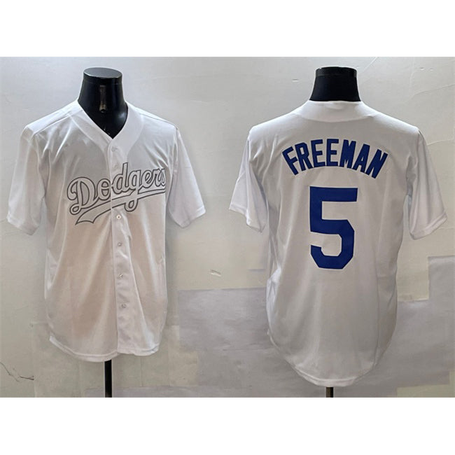 Los Angeles Dodgers #5 Freddie Freeman White Jereymy Fashion Cool Base Stitched Jersey