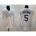 Los Angeles Dodgers #5 Freddie Freeman White Jereymy Fashion Cool Base Stitched Jersey