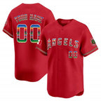 Custom Los Angeles Angels Mexico Vapor Premier Limited Jersey ¨C Red Jereymy