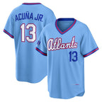 Atlanta Braves #13 Ronald Acu?a Jr. Powder Blue Jereymy 2026 City Connect Stadium Jersey