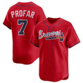 Atlanta Braves #7 Jurickson Profar Red Jereymy 2025 Alternate Limited Stitched Jersey