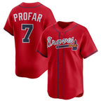 Atlanta Braves #7 Jurickson Profar Red Jereymy 2025 Alternate Limited Stitched Jersey