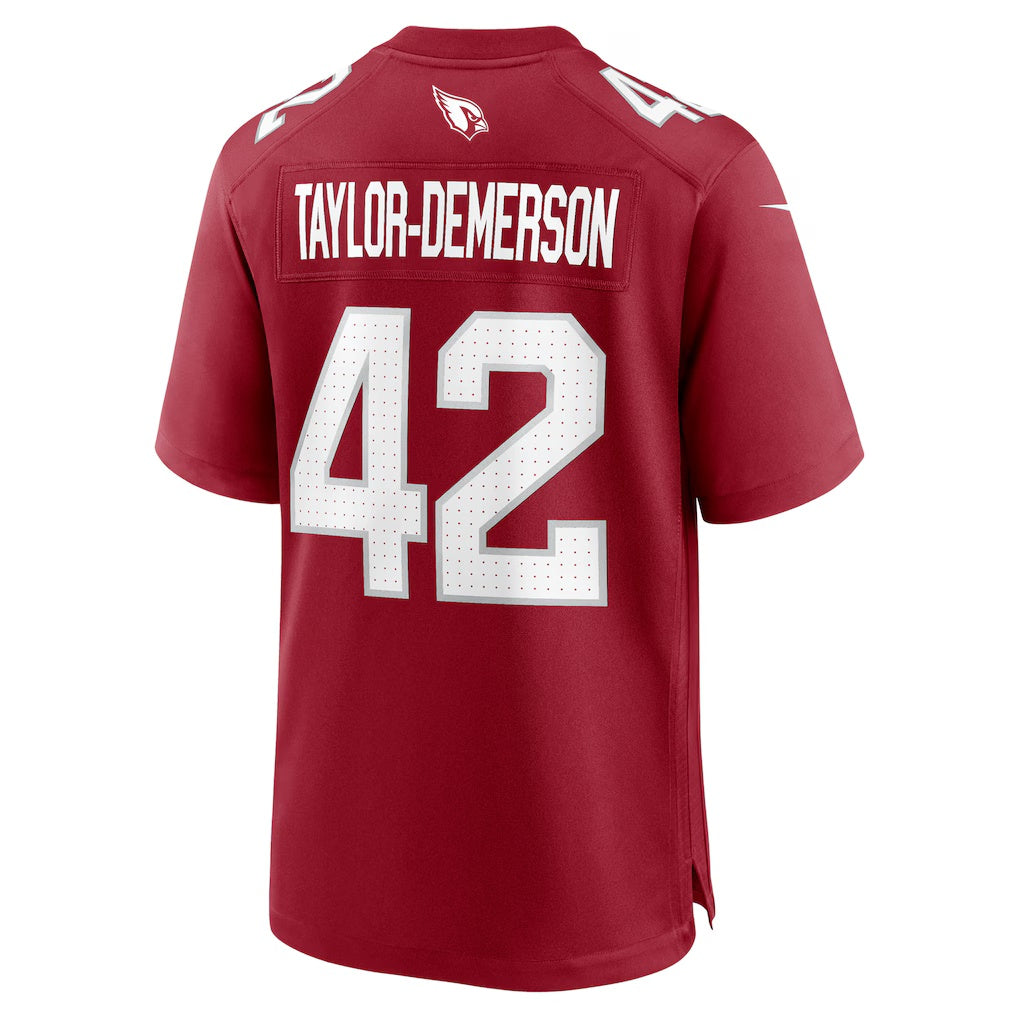 A.Cardinals #42 Dadrion Taylor-Demerson Cardinal Jereymy Team Game Jersey