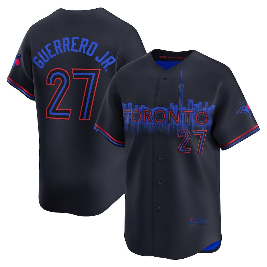 Toronto Blue Jays #27 Vladimir Guerrero Jr. Black Jereymy 2024 City Connect Limited Player Jersey