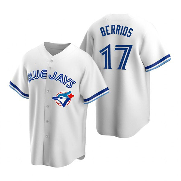 Toronto Blue Jays #17 Jose Berrios White Jereymy Cooperstown Collection Jersey