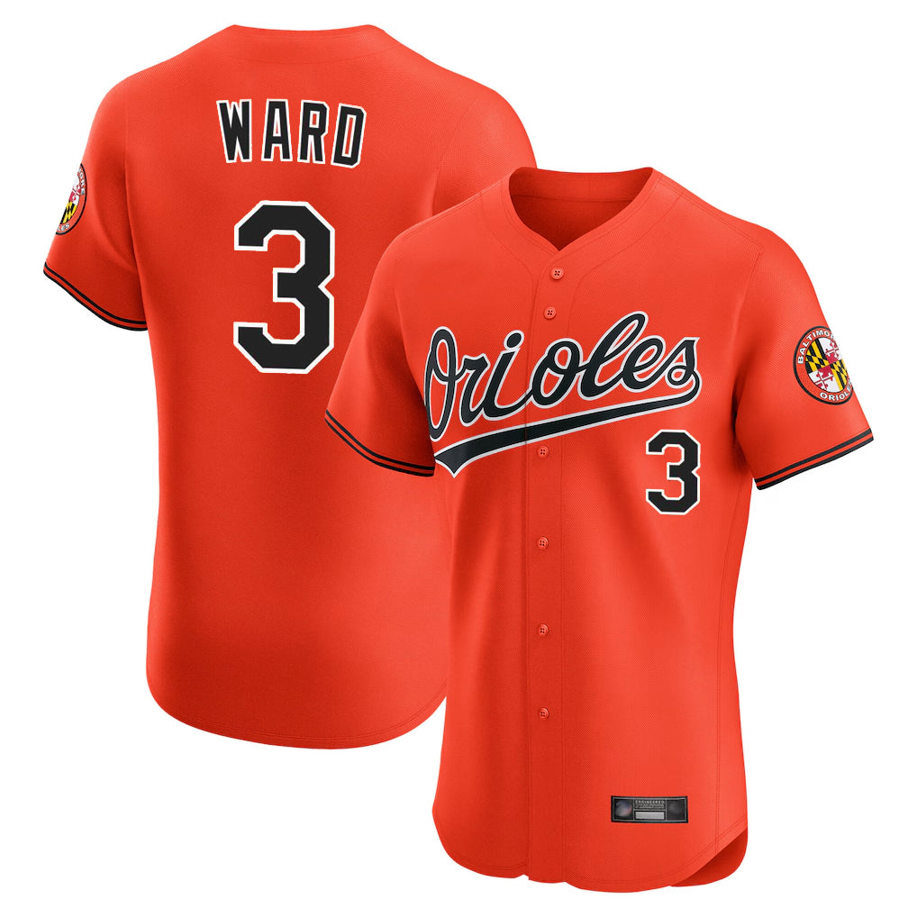 Baltimore Orioles #3 Taylor Ward Player Orange Jereymy Limited Elite Home Game Stitched Jerseys
